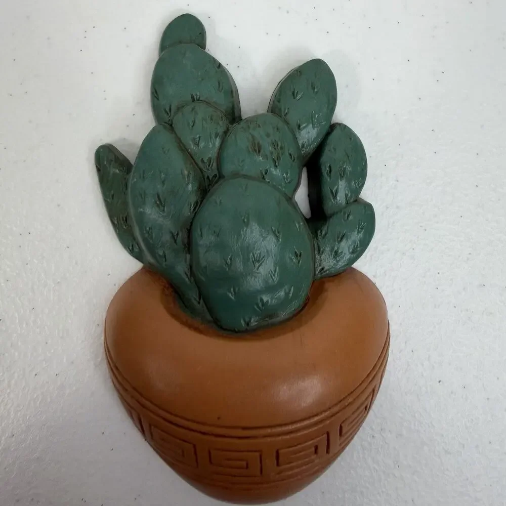 Lot of 3 Burwood Southwest Style‎ Wall Hangings Cactus Cacti #3139 Home Decor